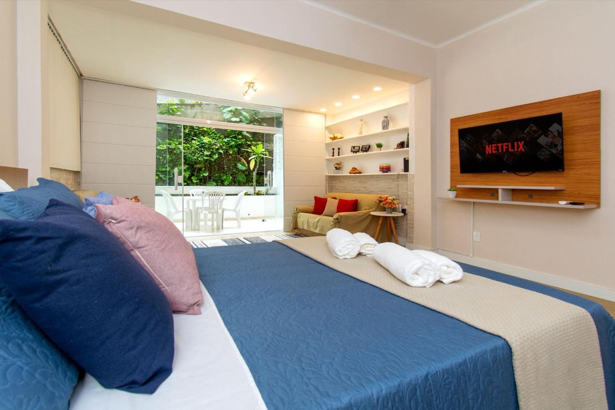 Appartement Maravilhoso Loft Em Copacabana A 150 Metros Da Com Um Varandao Em Meio Ao Verde. *